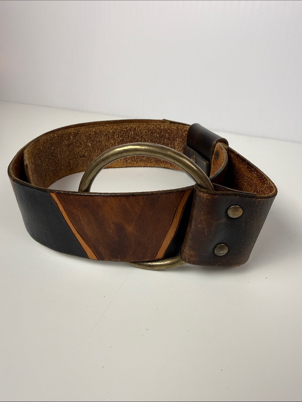 Brown O  Leather Men’s Belt